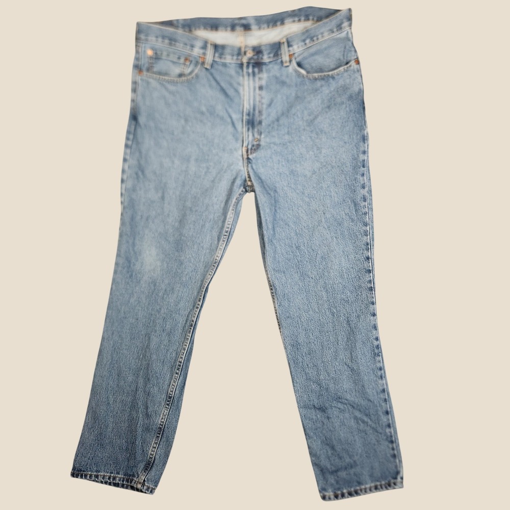 Levi's 550 Relaxed Fit Jeans Men 40x32 Light Wash Blue Excellent Tapered Leg